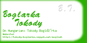 boglarka tokody business card